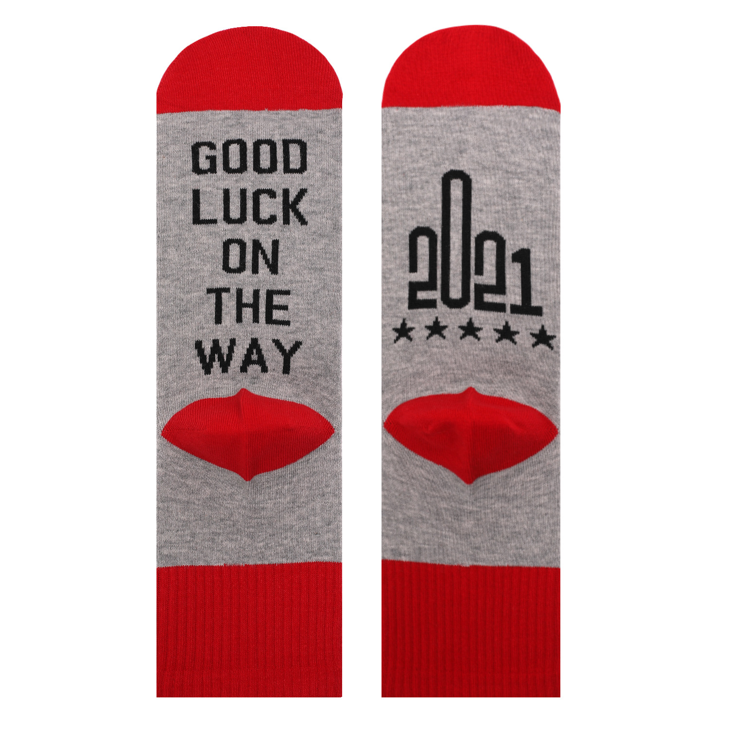 3 Pairs Good Luck On The Way 2021 5 Star Socks If You Can Read This 2021 Will Be Better Novelty Socks